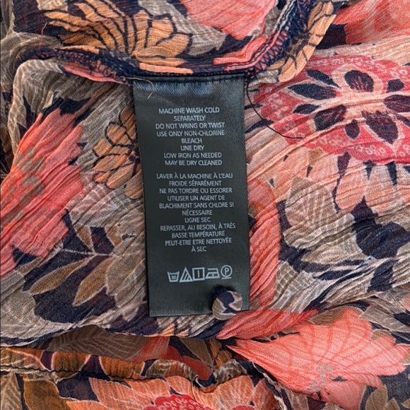 Anthropologie Orange and Gray Long Sleeve Sheer Dress - Picture 11 of 16